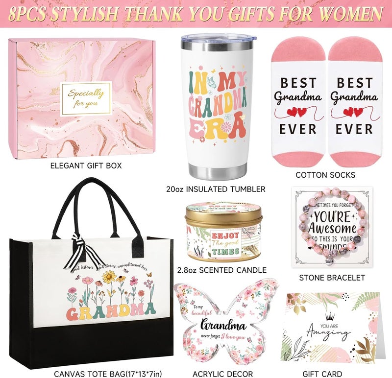 Giftissimo Thank You Gifts for Women, Thank You Gift Baskets w/Tote Bag Acrylic Decor/Bible Verse Jar, Appreciation Gifts for Women - Image 2